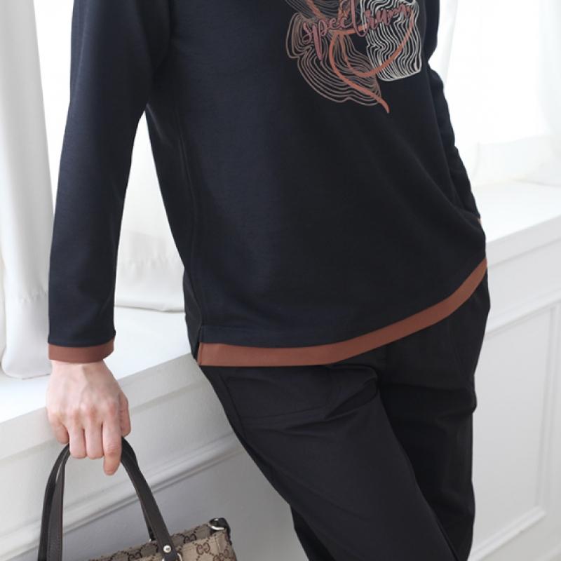 Shiz Madam Long Tee Wave Flower T57403