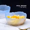 Glass Bowl Gradient Salad Bowl Fruit Large Pink High Value Small Round Salad  Lotus Fog Bowl Kitchen Tableware