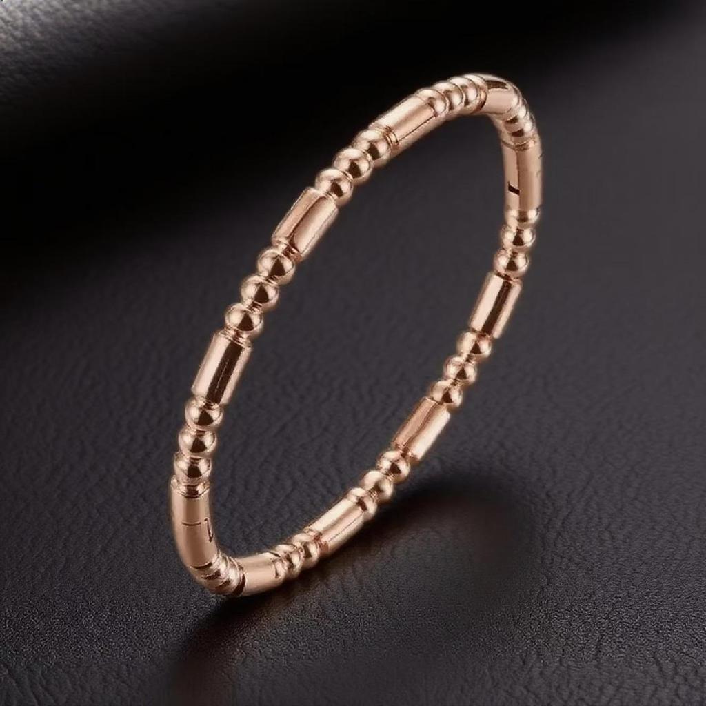 Bamboo Titanium Stainless Steel Women's Bracelet - High-End, Non-Fading Design