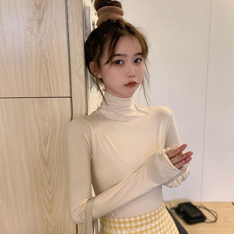 Buy Liva Girl Women Clothes Autumn and Winter Half High Neck
