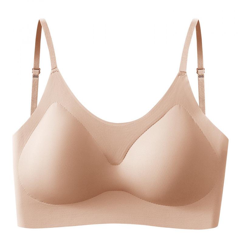 Liquid Foundation Invisible Underwear Women Pull Small Breasts Gather Thin Shoulder Straps Fashionable Women Chest Wrapping Women Seamless Back Bra