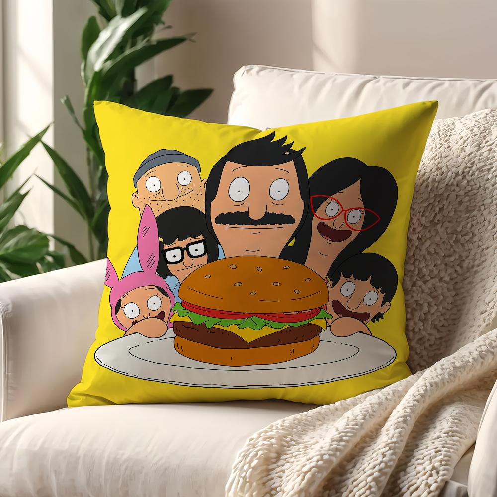 Cartoon B-Bobs Cute B-Burgers cool cushion cover Pillow Cover Home Sofa living Decoration Room  Office Car Nordic Simplicity
