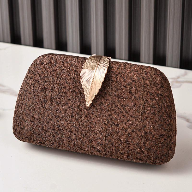 Women's Bag Leaf Hasp Handbag Luxury Designer Evening Clutches for Woman Elegant Brand Crossbody Bags Ladies Korean Purse