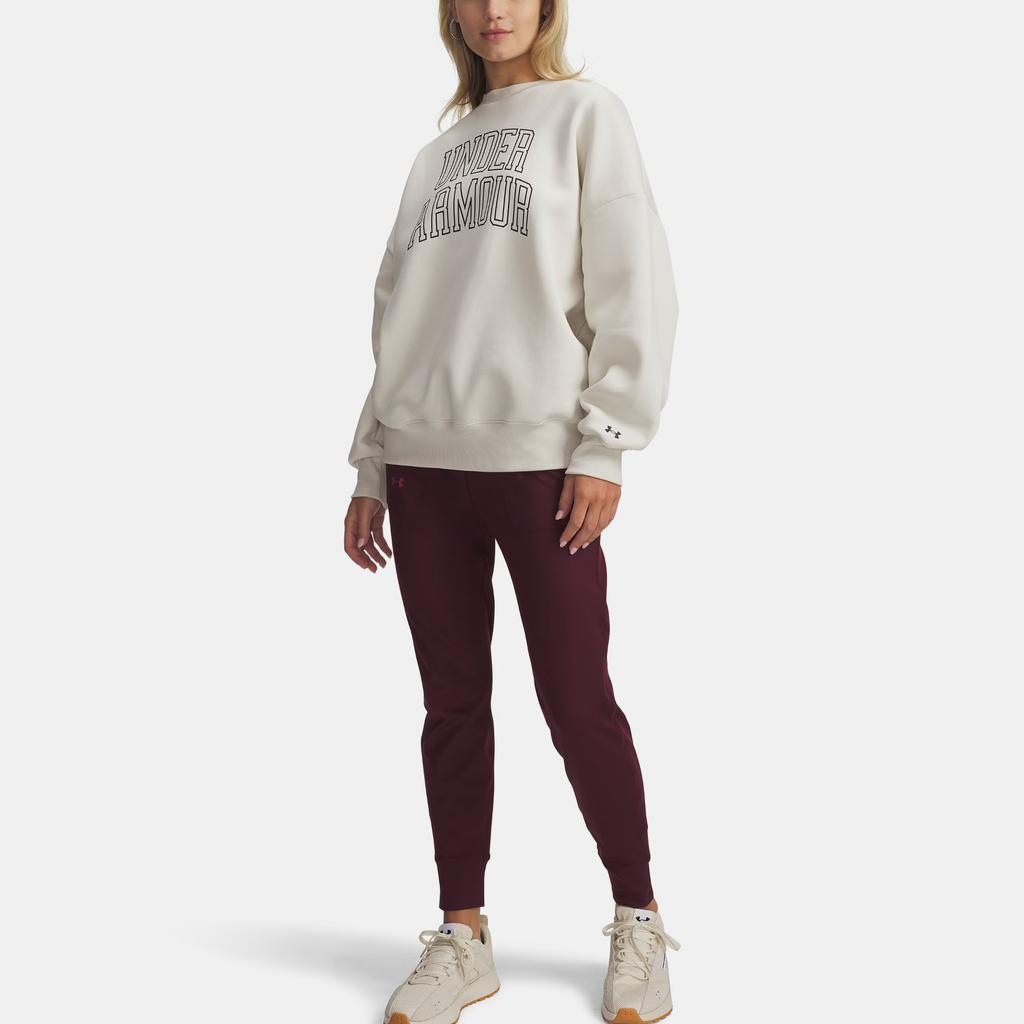 Under Armour Rival Fleece Varsity Moda Cómodo Estético Sudadera Simple Mujer sudaderas 6007880-110