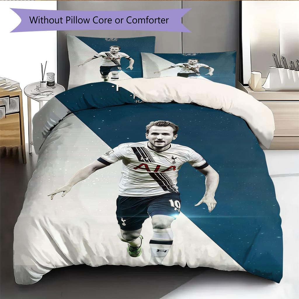 Harry Kane Hero Set Copripiumino Trapuntato Federa Decorazione per la Casa Regalo di Compleanno (1 * copripiumino + 2 * federa, senza nucleo)