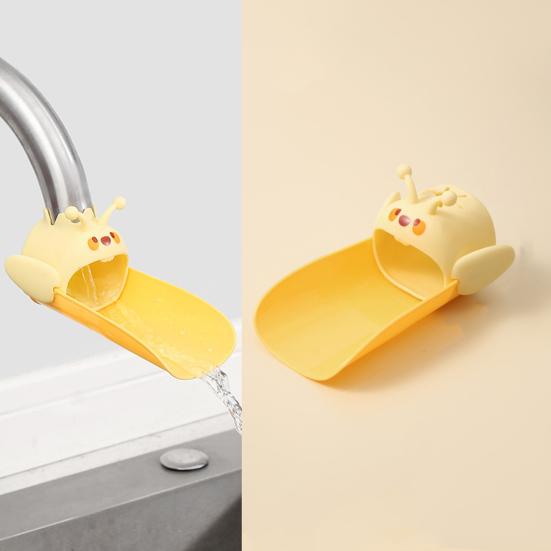 Children Faucet Extender Cartoon Bee Shape Dual Interface Design Splash-proof Faucet Extender Bathroom Gadget