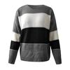  And Winter Women New Round Neck Color Matching Comfortable Loose Sweater