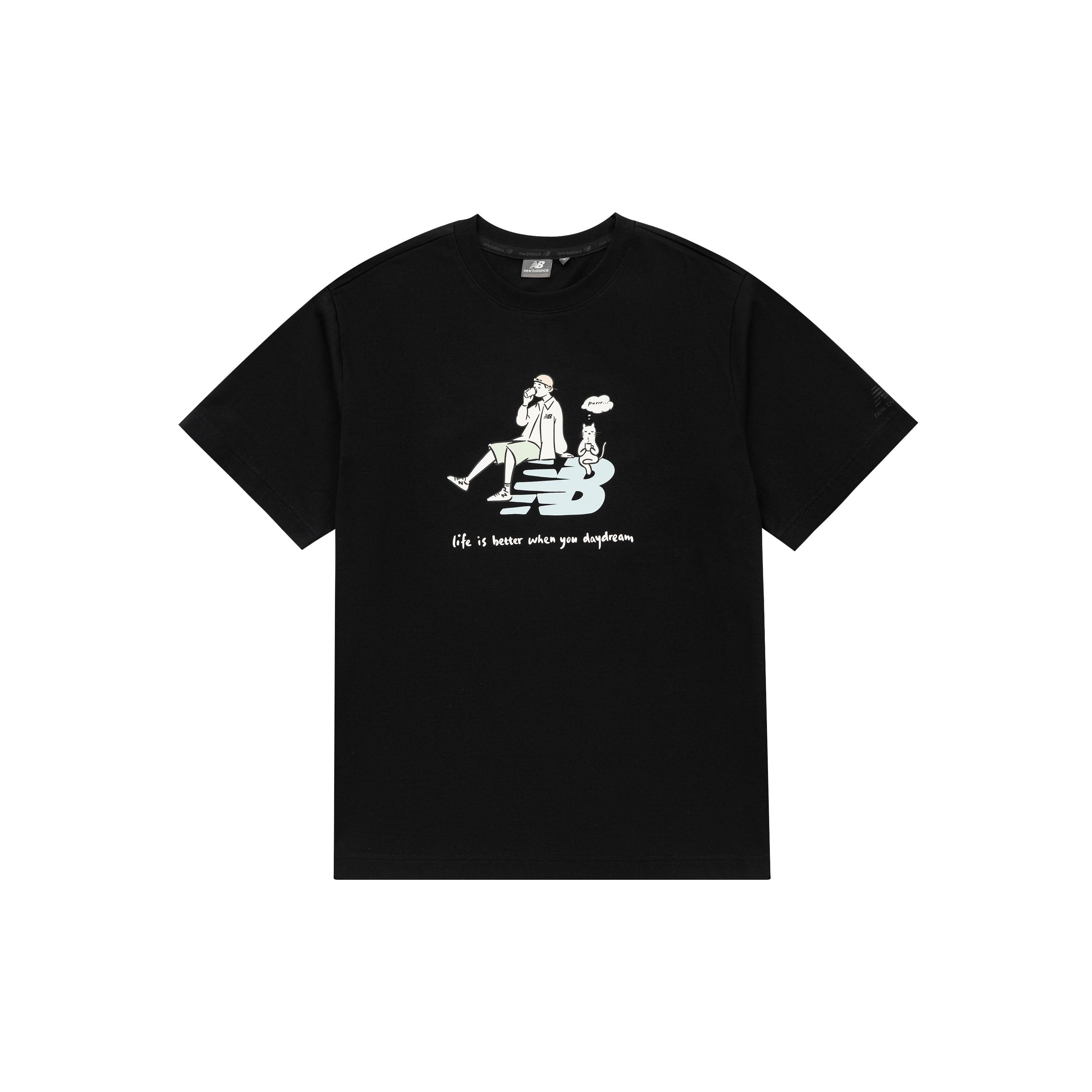 New Balance x PK Graphic Tee Asia Sizing Black White Unisex 5ED26011-BK S