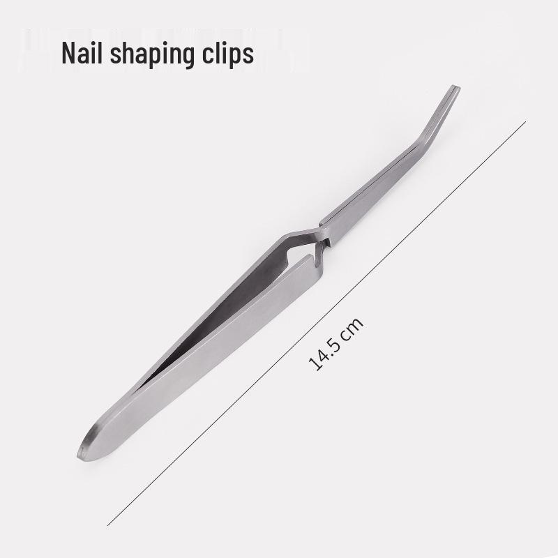 Nerezové tvarovací klipsy a pinzeta pro Nail Art na gelové prodlužování nehtů