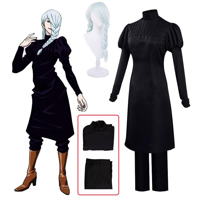 Jujutsu Kaisen Cosplay Costume Mei Mei Cosplay Wig Black Dress Pants Jujutsu Kaisen Season 2 Uniform Halloween Costume for Woman