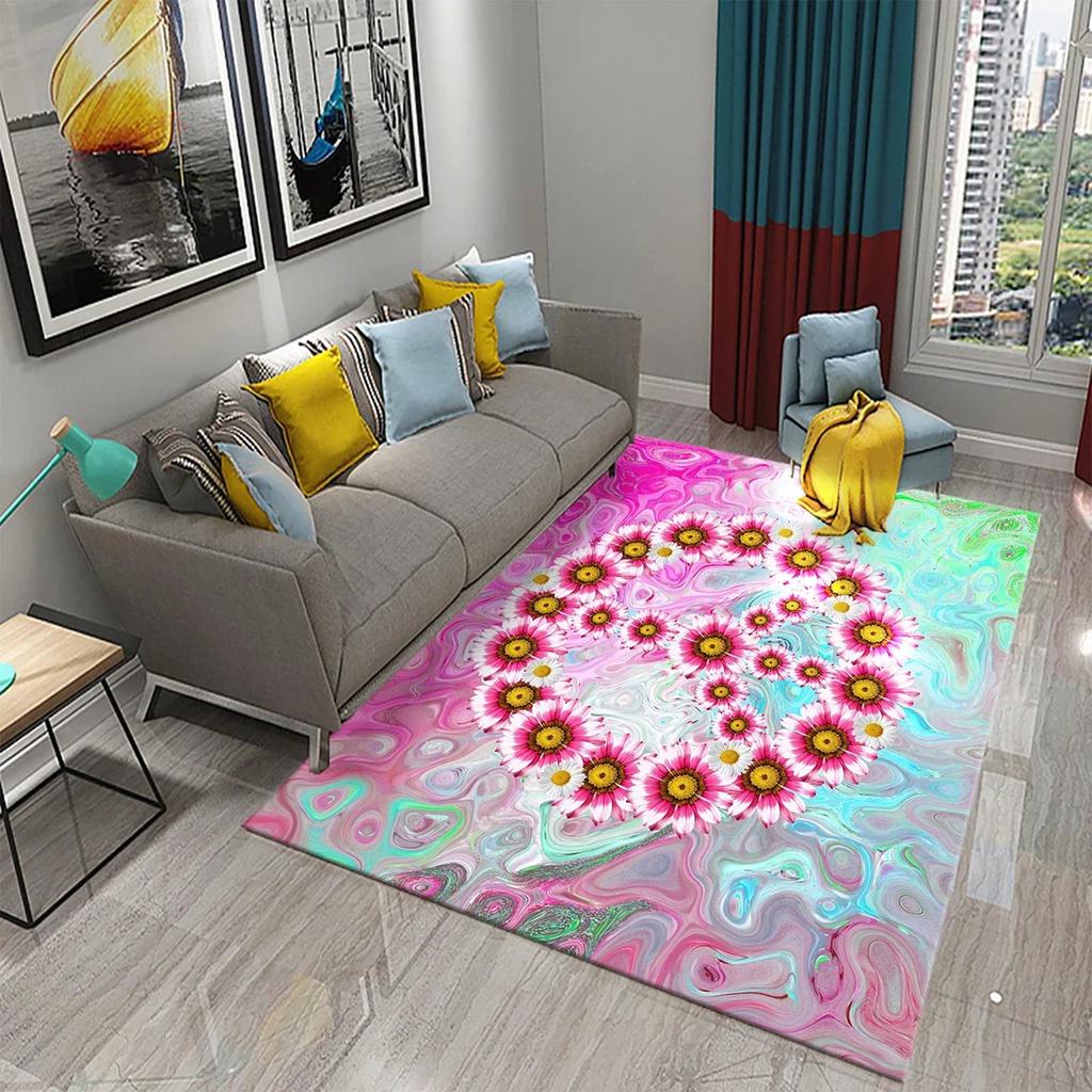 3D Colorful Peace Carpet for Bathroom Kitchen Door Entrance Mats Non-Slip Rugs Living Room Bedroom Decor Floor Welcome Mat Rugs