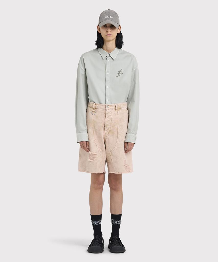 Ettwideuseutyudio (U) Friche Trousers Denim Dyed Sand