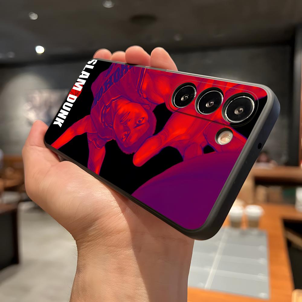 SLAM DUNK Phone Case For Samsung A56 A36 A26 A16 A15 A25 A35 A55 A14 A34 A24 A54 Black Soft Shell