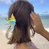 Vibrant Conch Charm Hair Claw Hairpin For Women Summer Vacation Headdress Securely Hold Beach Styling Tool