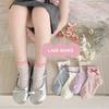5/10 Pairs Bows Lace Socks Kids Girls Lovely Trendy Cotton Solid Koren-style Anti-pilling Sweet Princess Socks for Child Girls