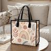 Boho Floral Tote Bag For Women Fashion Casual Shopping Shoulder Bag Simple Daily Portable Handbag