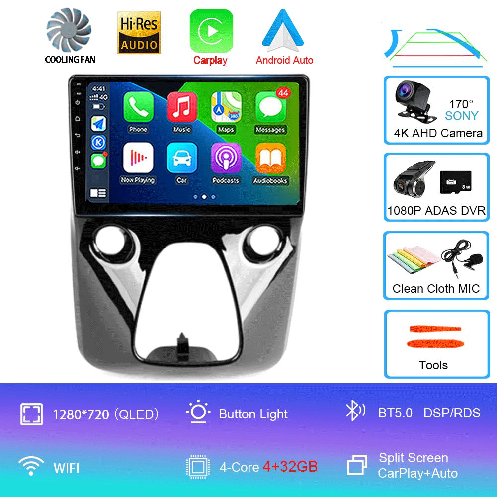 Android 14 Car Radio For Peugeot 108 For Toyota Aygo B40 2014-2021 Multimedia Video Player Navigation Stereo GPS 2din 2 Din DSP