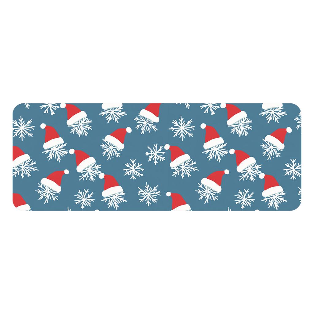 Christmas Kitchen Anti-slip Mat Carpet Flannel Doormat
