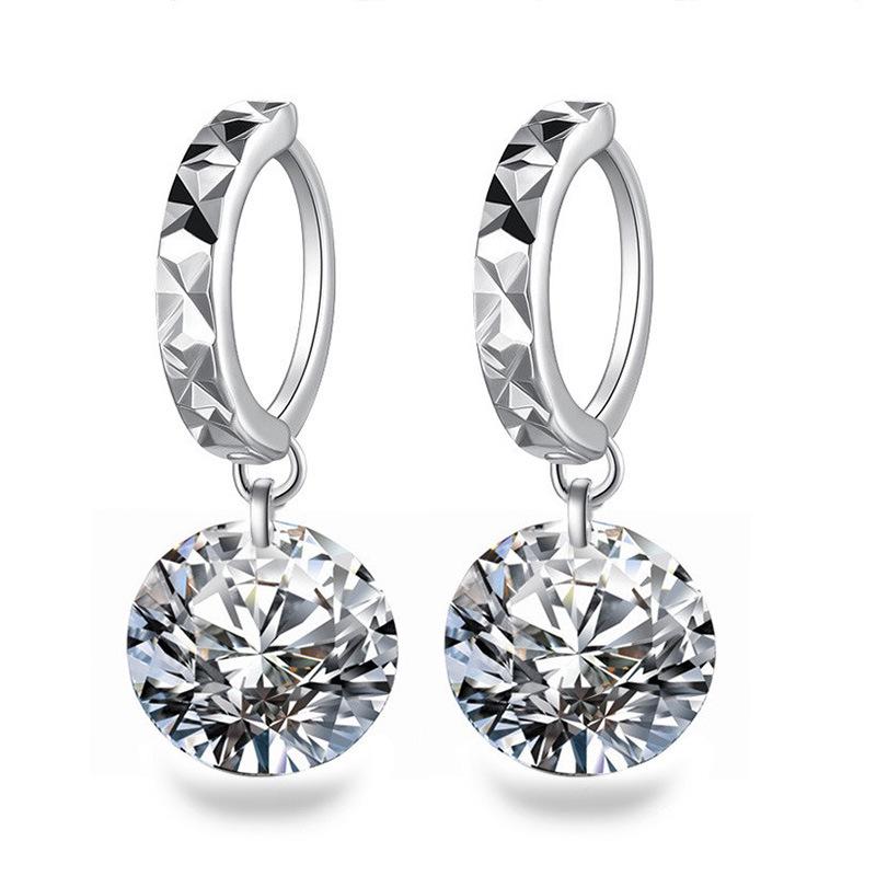 Korean Style Women s Zircon Crystal Stud Earrings - Fashion Accessories 1910272156319454