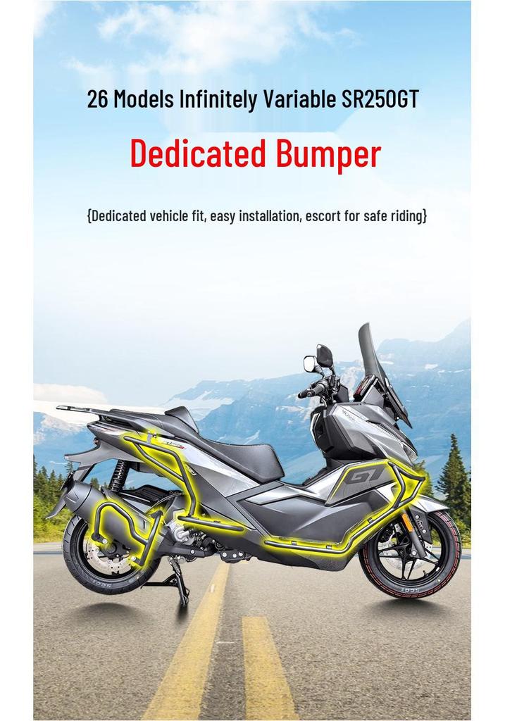 Full Coverage Bumpers & Bars for 26 Wuji SR250GT Scooter Models