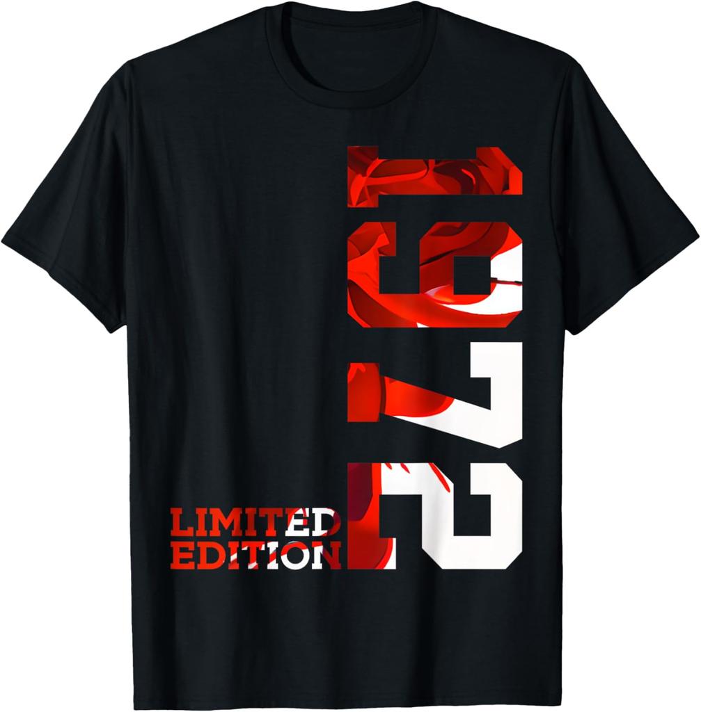 1972 Limitierte Auflage 54. Geburtstag Geboren 1972 Unisex Hals Kurzarm T-Shirt Lässig Personalisierte Kleidung Camisas Streetwear