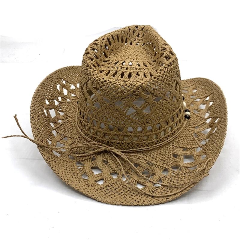 Woven Straw Hat Seashells Belt Sun Hat for Women Men Unisex Perfect for Beach Vacation and Outdoor Event Gathering