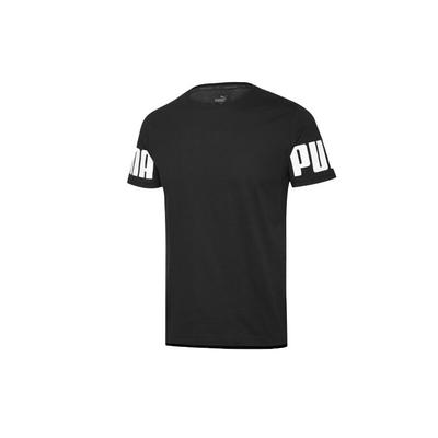 Rebel Logo Nadruk Casualowy T-shirt z Krótkim Rękawem Męski Top Czarny 584744-51