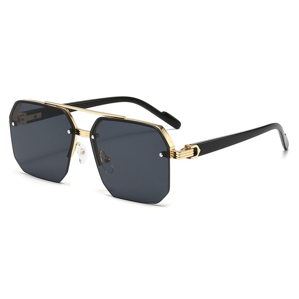 Rimless Square Sunglasses Men Half-Frame Man Sun Glasses Brand Designer Eyewear Uv400 Male Shades