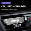 Gravity Phone Holder Car Air Vent Clip Mount Smartphone Stand For Jeep Grand Cherokee Wrangler JK Gladiator Compass Renegade Pat ALZ1