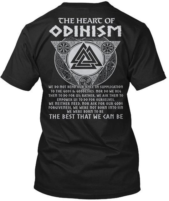 The Heart Of Odinism Viking T-Shirt Made in the USA Size S to 5XL Unisex T-Shirt S