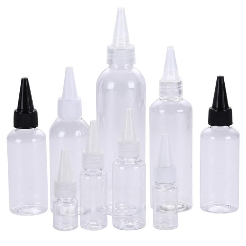 5-200ml Clear Pointed Tip Plastic Dropper Bottle