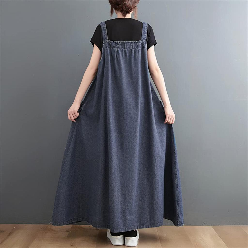 Salopette ample Body Maternité Pull Long Oversize Denim [Mouhokyo] Jupe, Couvrant, Combinaison-jupe, Jupe, Robe, Femme (Couleur photo, XL, XL)