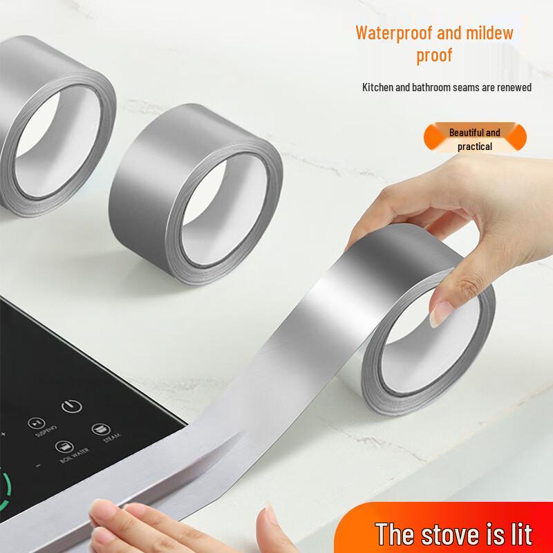 High-Temperature Resistant Aluminum Foil Tape: Oil, Water, and Mildew-Proof Seam Filler for Kitchen Stoves and Sink Counters