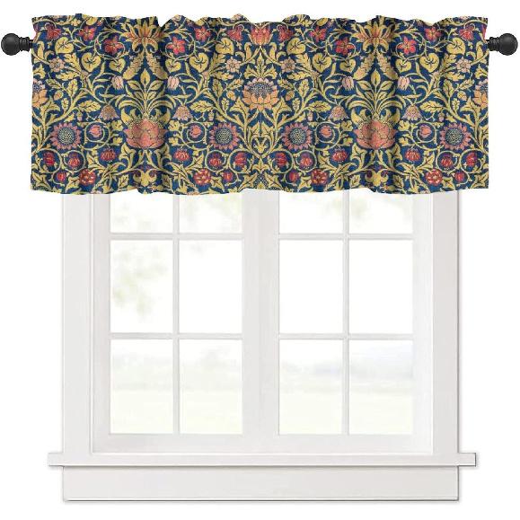 Rustic Cabin Kitchen Valances Curtain,Vintage Country Farmhouse Bear Moose Deer Rod Pocket Small Valance Treatments for Living Room Bedroom