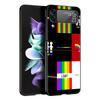 Gay Lesbian Rainbow Pride Hard PC Phone Case For Samsung Galaxy Z Flip 7 6 5 4 Black Cover For Galaxy Z Flip 3 Foldable Shell