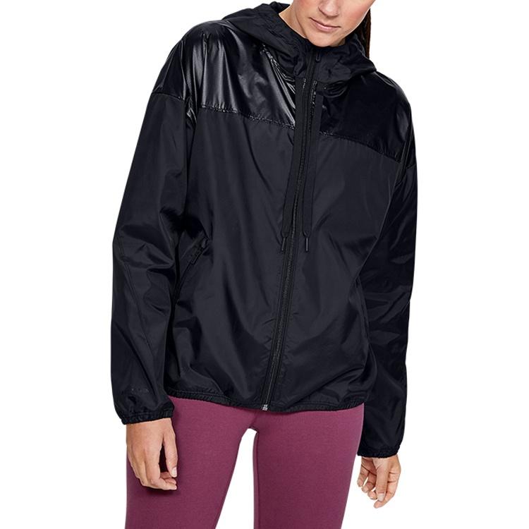 (WMNS) Under Armour Unstoppable Woven Full Zip Jacket 'Black' Women's 1349321-001
