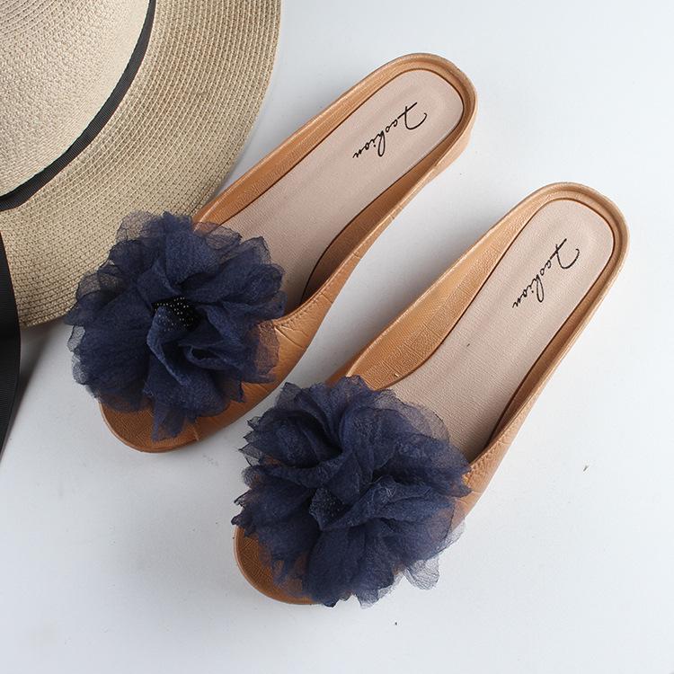 Yuzhihao Floral Summer Women s Beach Sandals - One-Strap Outdoor Slippers 36-37