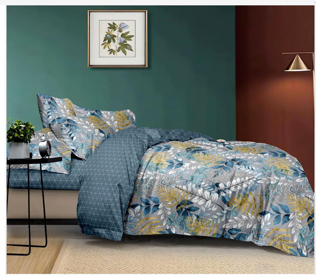 

Традиционный набивной комплект из двух или трех предметов: наволочка, пододеяльник. EU Single 135*200