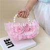 Floral Childrens Delightful Crossbody Bag With Shiny Sequins For Fashionable Toddlers