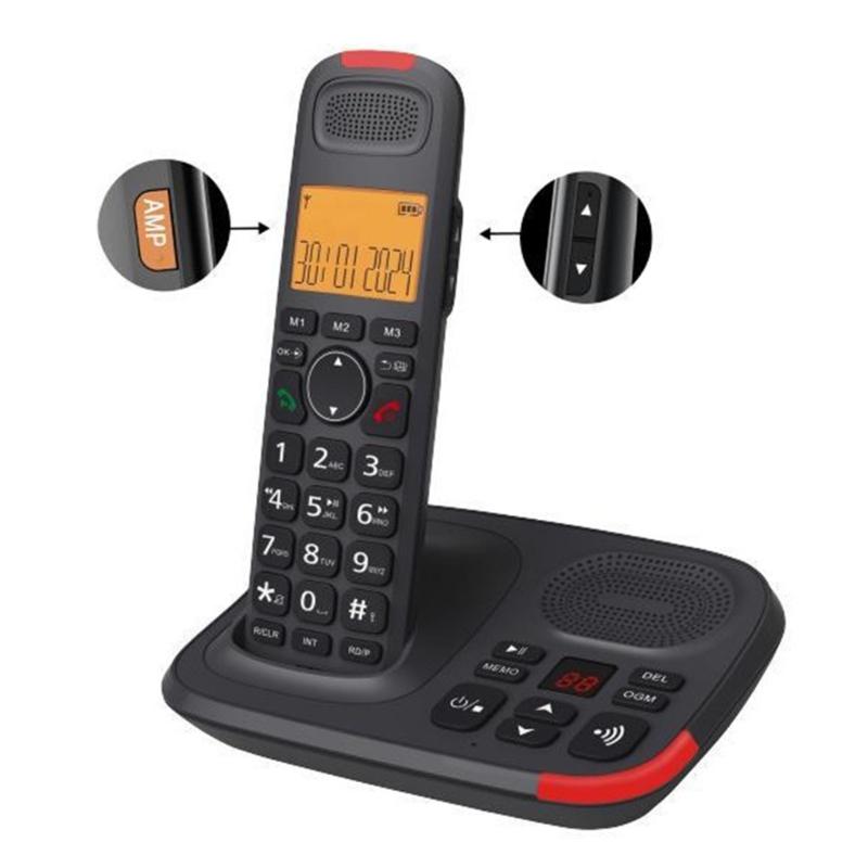 DECT Cordless Phone Expandable With 2 Handsets Telephont For Multi Room Communication And Easy Installation