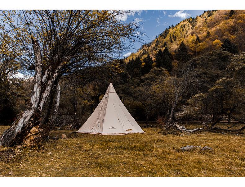 Tenda da campeggio doppia Pyramid Beige antivento per esterni
