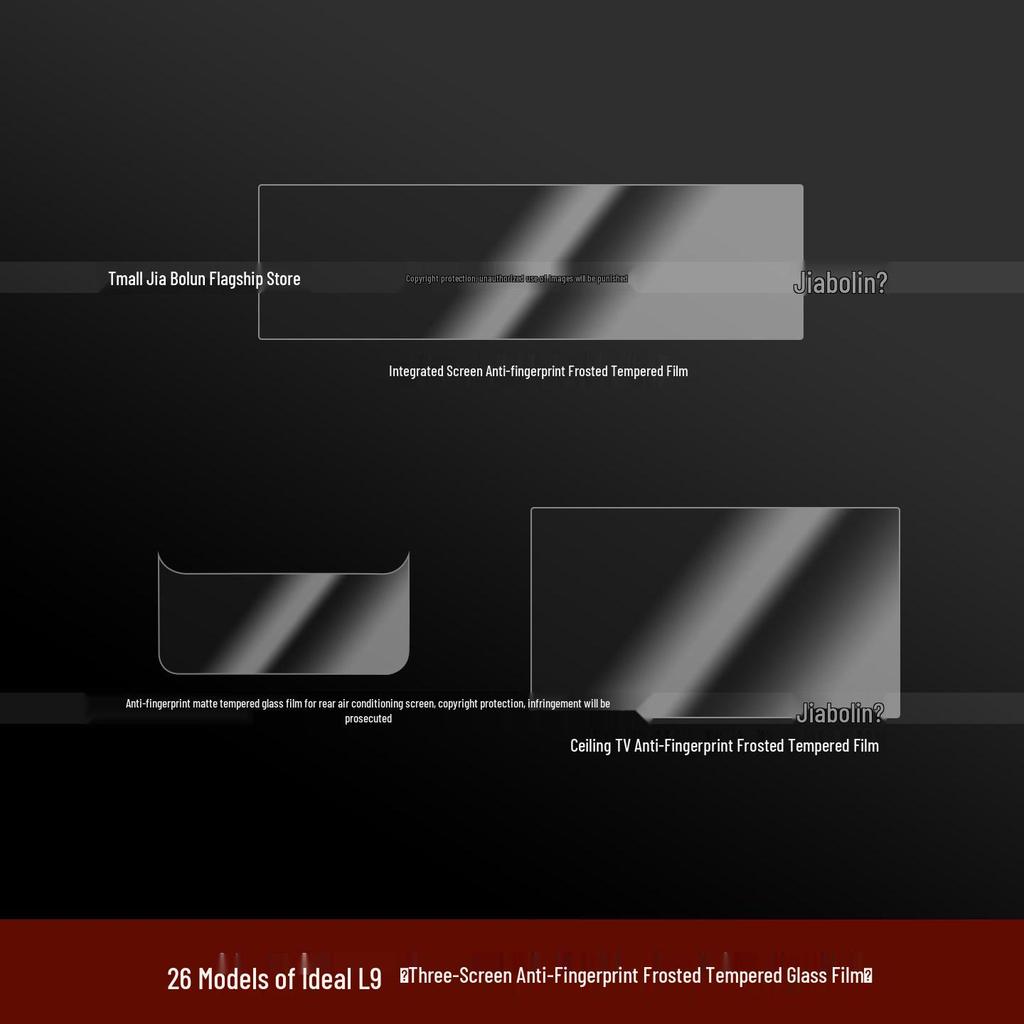 Compatible Li Auto L9 LIVIS Rear AC and Control Screen Protection Films for 26 Models