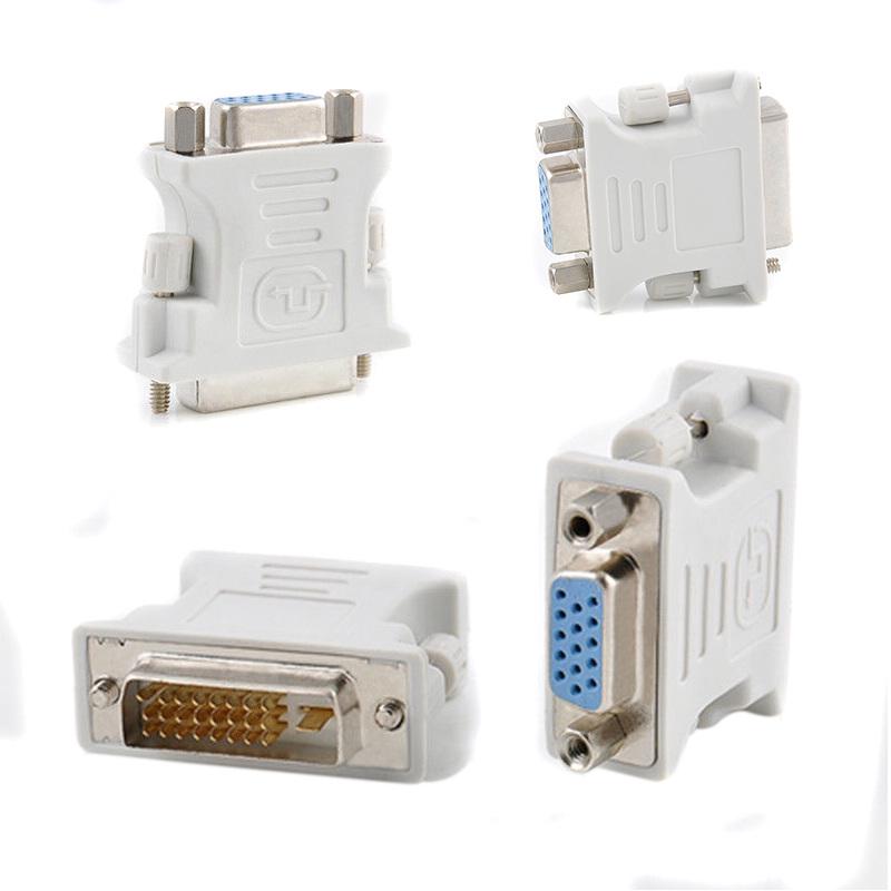 New Dvi-d 24+1pins Male To Hdmi To Vga 15 Pin Female Cable Adapter Converter