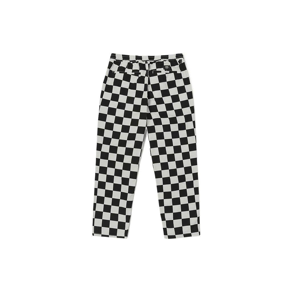 Vans Black And White Plaid High-Waisted Casual Pants Men Bottoms Off-White VN0000ACKIG