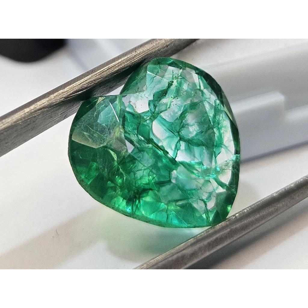 Natural Emerald Colombian Green Heart Cut 20+ Ct Pair Fabulous Loose Gemstone