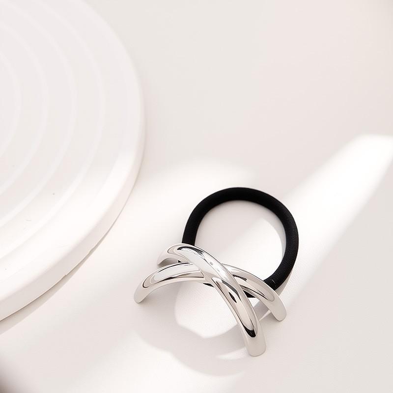 Minimalist Metal Hair Ring - New Korean Style High-End Ponytail Tie Rubber Band.