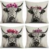 New Creative Cartoon Farmhouse Cow Animal Pillow Case Home Decoration Living Room Car Cushion
