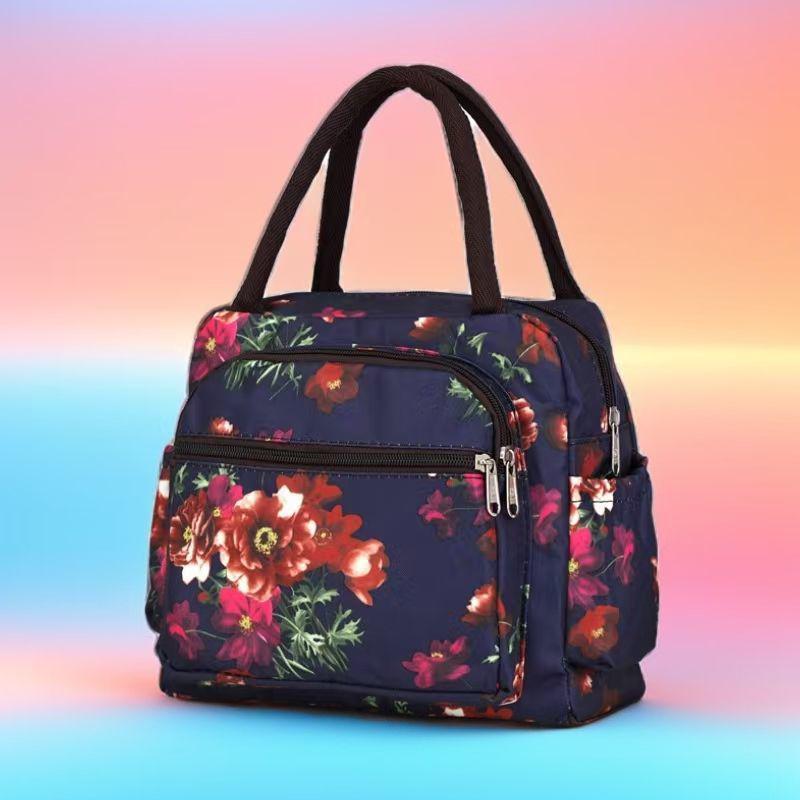 2025 High-End Multi-Pocket Floral Women's Tote Handbag