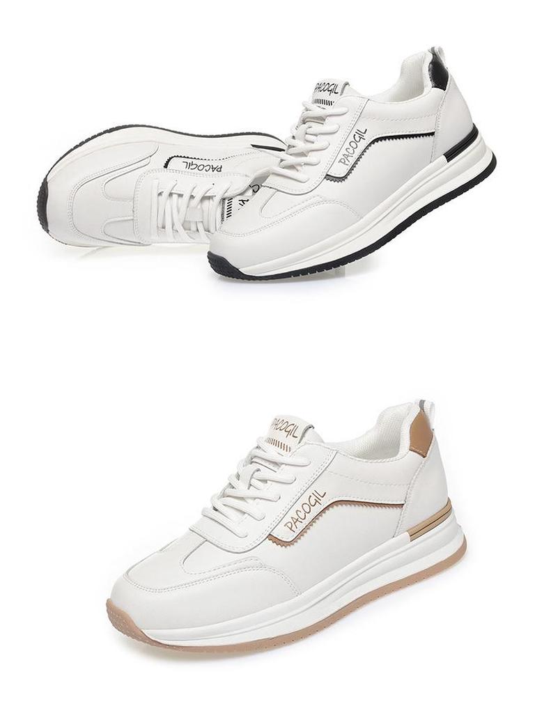 Women's Lightweight Soft Sole Sneakers - Casual White All-Match Travel & Running Shoes for Spring & Autumn