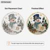 2D Flat 1pc Christmas Pearl Diamond Art Hanging Kits, 3D Mixed‑Sized Beads Craft, DIY Acrylic 25cm/20cm Pearl Diamond Painting Hanging Ornament